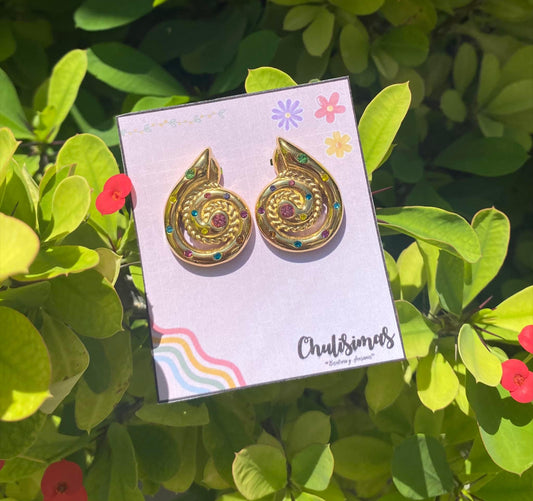 Aretes caracol acero