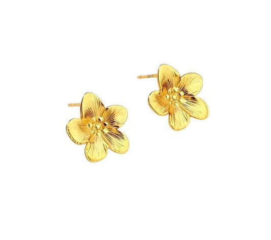 Aretes FLOR acero inoxidable